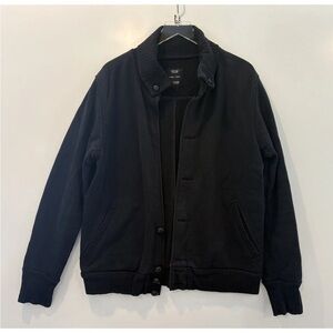 Wings + Horns Black Cotton Blend‎ Heavy Weight Bomber Jacket Men’s Size XL (BS)